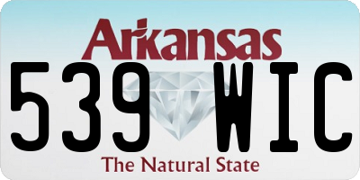 AR license plate 539WIC