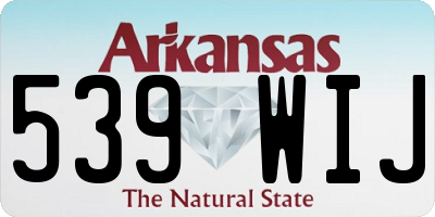 AR license plate 539WIJ