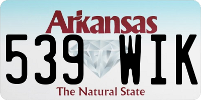 AR license plate 539WIK