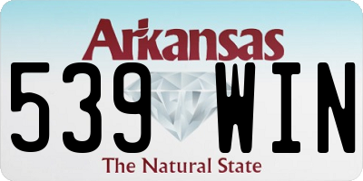 AR license plate 539WIN