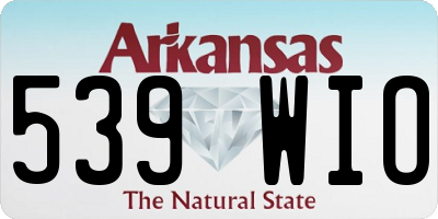 AR license plate 539WIO