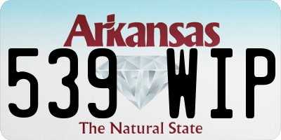 AR license plate 539WIP