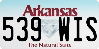 AR license plate 539WIS