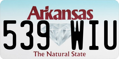 AR license plate 539WIU