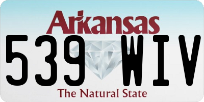 AR license plate 539WIV