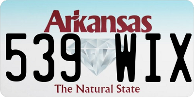 AR license plate 539WIX