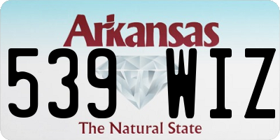 AR license plate 539WIZ