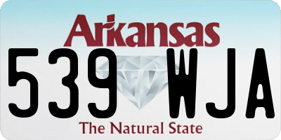 AR license plate 539WJA