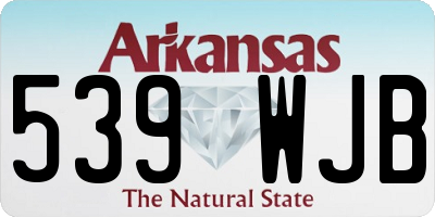 AR license plate 539WJB