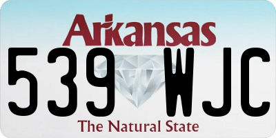 AR license plate 539WJC