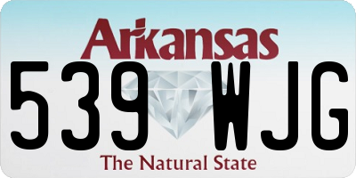 AR license plate 539WJG