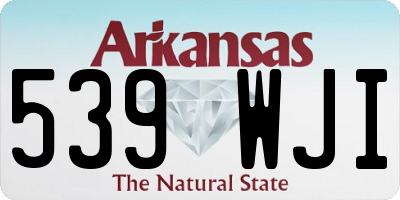 AR license plate 539WJI