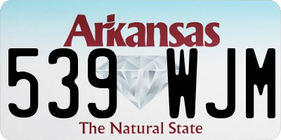 AR license plate 539WJM