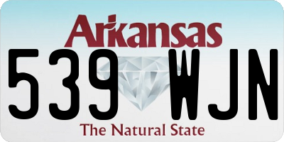 AR license plate 539WJN