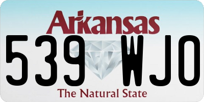 AR license plate 539WJO