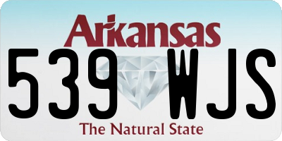AR license plate 539WJS