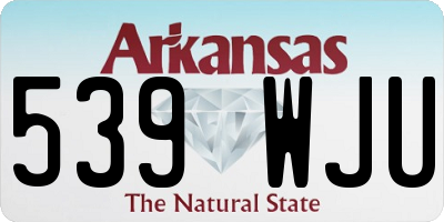 AR license plate 539WJU