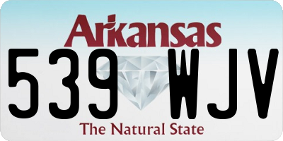 AR license plate 539WJV