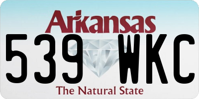 AR license plate 539WKC
