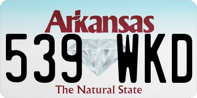 AR license plate 539WKD