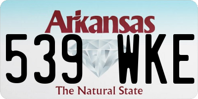 AR license plate 539WKE