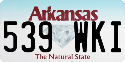 AR license plate 539WKI