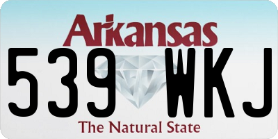 AR license plate 539WKJ