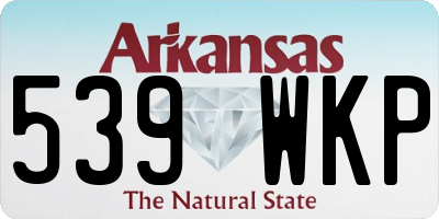 AR license plate 539WKP