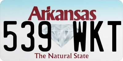 AR license plate 539WKT