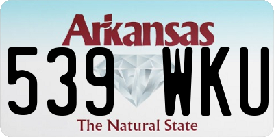 AR license plate 539WKU