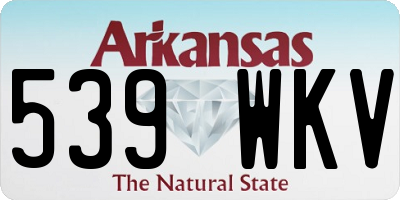 AR license plate 539WKV