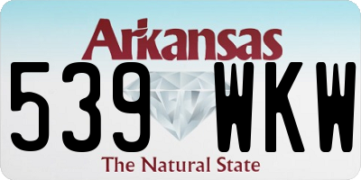 AR license plate 539WKW