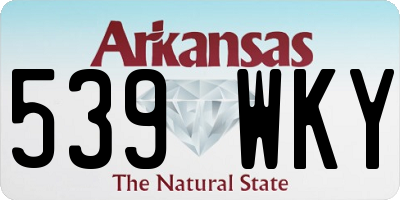 AR license plate 539WKY