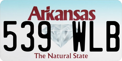 AR license plate 539WLB