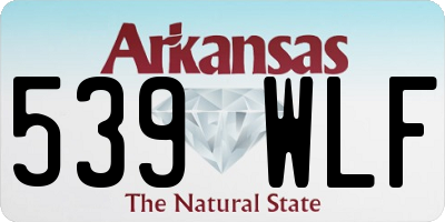 AR license plate 539WLF