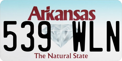 AR license plate 539WLN