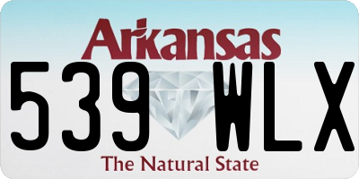 AR license plate 539WLX