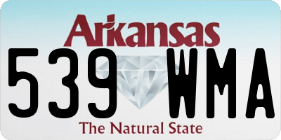 AR license plate 539WMA