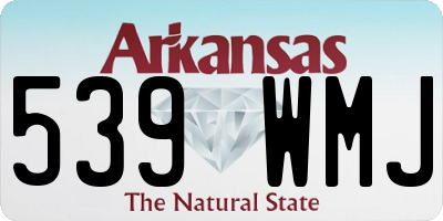 AR license plate 539WMJ