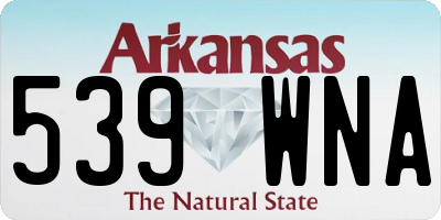 AR license plate 539WNA
