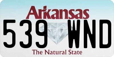AR license plate 539WND