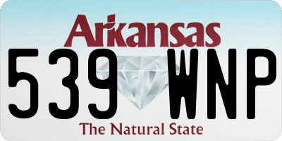 AR license plate 539WNP