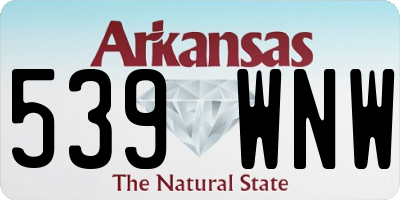 AR license plate 539WNW