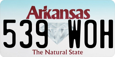 AR license plate 539WOH