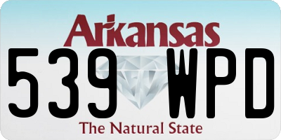 AR license plate 539WPD