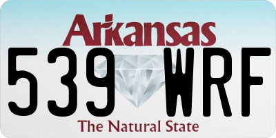 AR license plate 539WRF