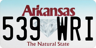 AR license plate 539WRI