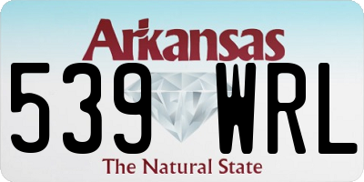 AR license plate 539WRL