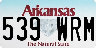 AR license plate 539WRM