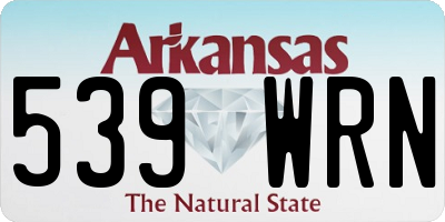 AR license plate 539WRN